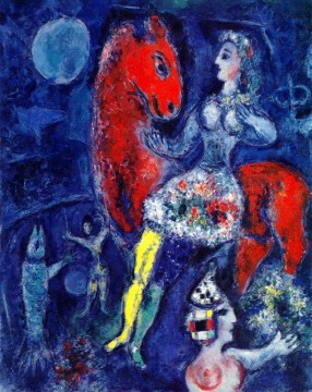 Reiterin auf dem Roten Pferd Zeitgenosse Marc Chagall Ölgemälde